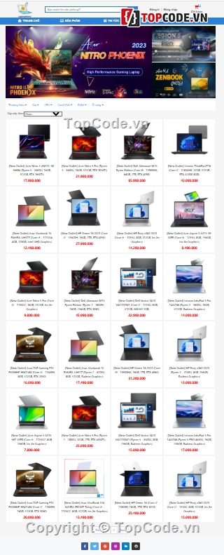 Source code website bán laptop,Đồ án website bán laptop,Source code bán hàng PHP,Code PHP MySQL bán laptop,Source code website bán hàng cho sinh viên